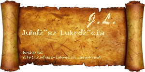Juhász Lukrécia névjegykártya