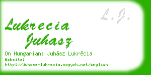 lukrecia juhasz business card