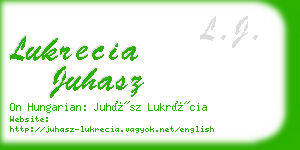 lukrecia juhasz business card